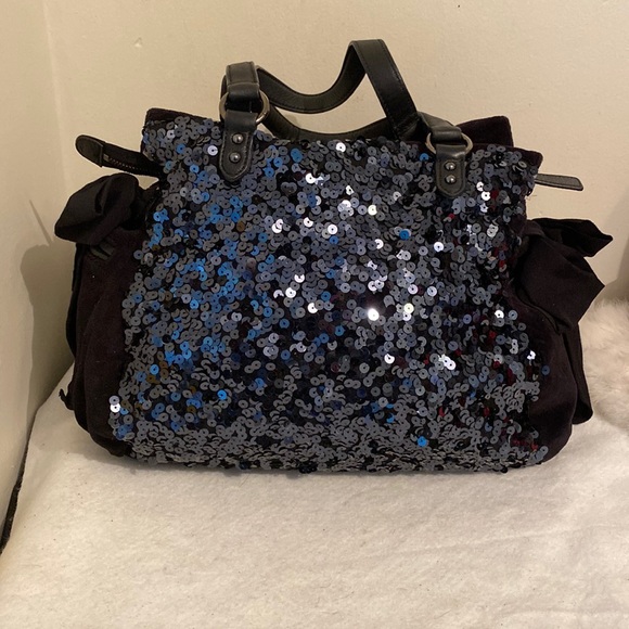Vintage Y2K Juicy Couture  Juicy Velour & leather sequins Bag - Picture 7 of 16